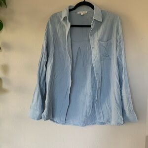 Anne Klein crinkle button up